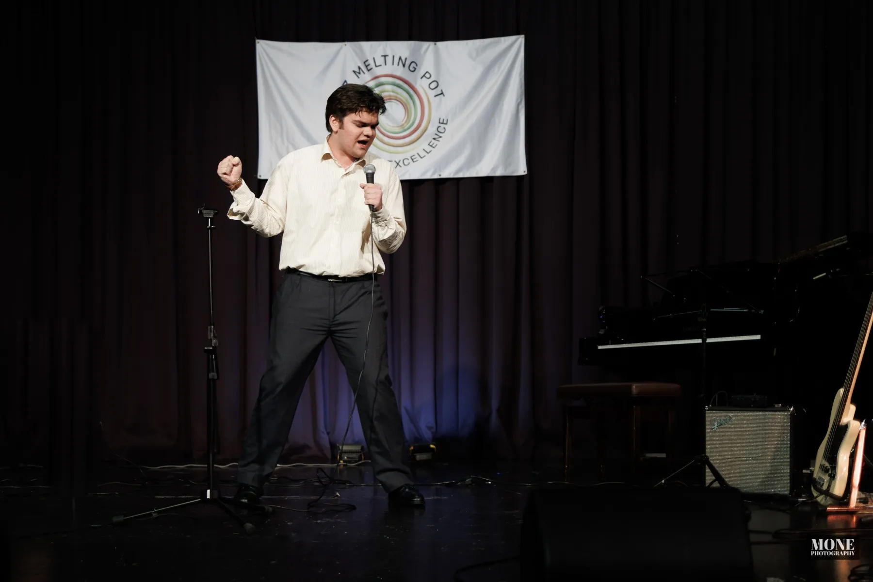 Young performer on stage